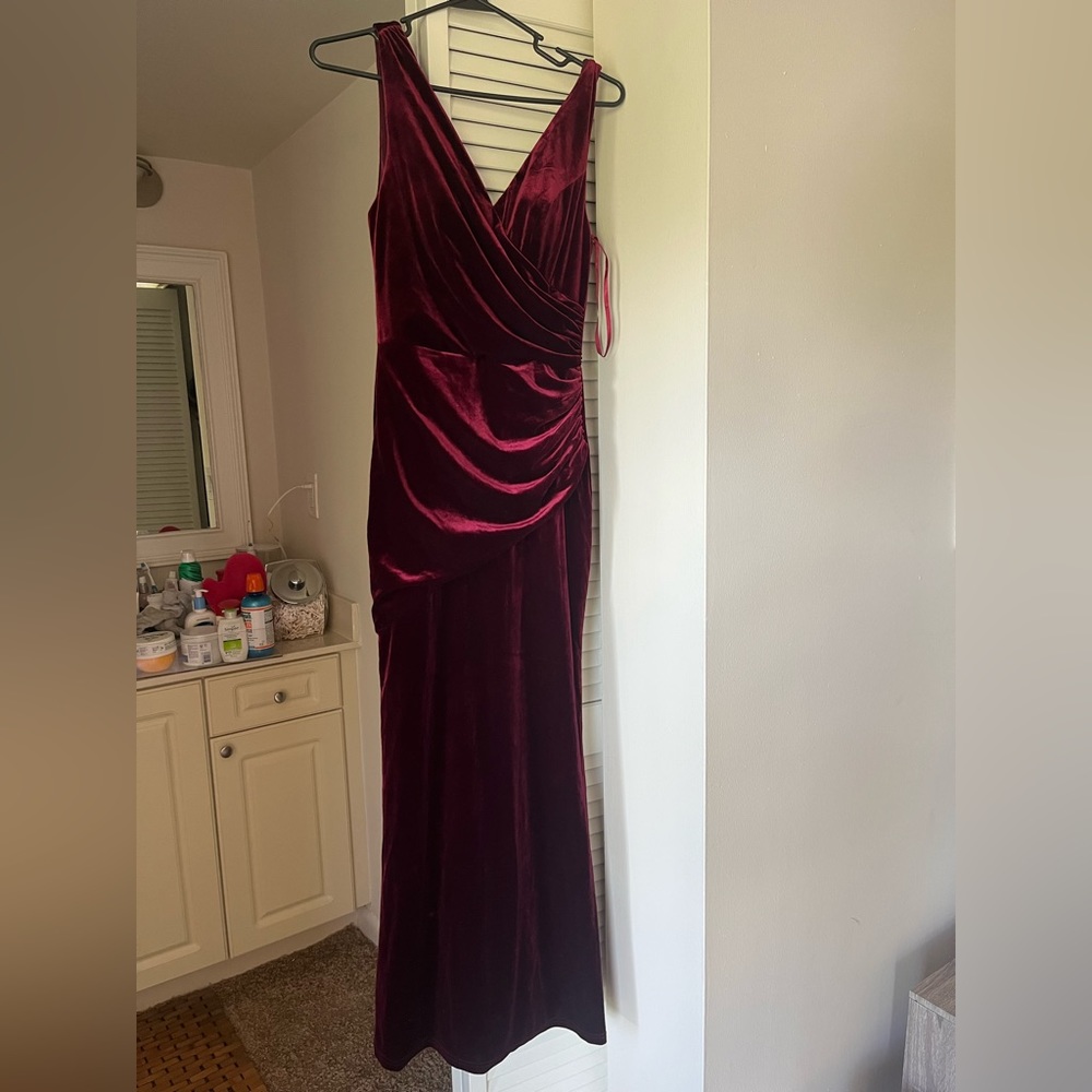 Revelry size 2 velvet burgundy dress in “Dawson” style.
